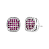 Sparkling Elegance Timeless Glamour American Diamond Square Studs Earrings