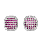 Sparkling Elegance Timeless Glamour American Diamond Square Studs Earrings