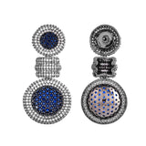 Sparkling Elegance Midnight Blue American Diamond Earrings