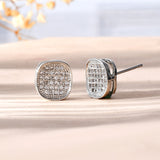 Sparkling Elegance Radiance Square American Diamond Studs Earrings