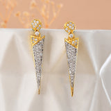 Sparkling Elegance Regal Romance American Diamond Stud Earrings