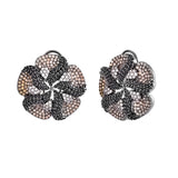 Sparkling Elegance Floral Finesse American Diamond Stud Earrings