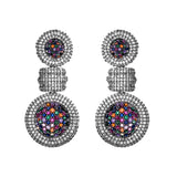 Sparkling Elegance Midnight Radiance American Diamond Earrings