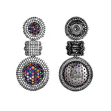 Sparkling Elegance Midnight Radiance American Diamond Earrings