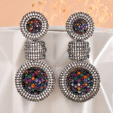 Sparkling Elegance Midnight Radiance American Diamond Earrings