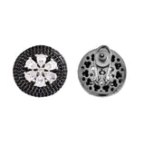 Sparkling Elegance Floral Beauty American Diamond Stud Earrings