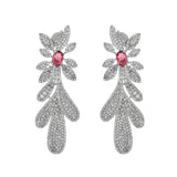 Sparkling Elegance Luminous Silver American Diamond  Earrings