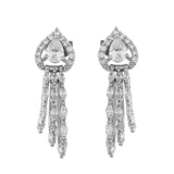 Sparkling Elegance Teardrop Silver American Diamonds Earrings