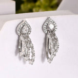 Sparkling Elegance Teardrop Silver American Diamonds Earrings