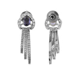 Sparkling Elegance Stunning American Diamond Brass Drop Earrings