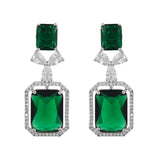 Radiant Emerald Green American Diamond Necklace Set – VOYLLA