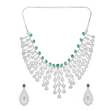 Sparkling Essential Gorgeous Teardrop American Diamond Necklace Set