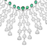 Sparkling Essential Gorgeous Teardrop American Diamond Necklace Set