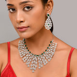 Sparkling Essential Gorgeous Teardrop American Diamond Necklace Set