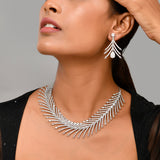 Sparkling Essential Luxurious Crystal American Diamond Necklace Set