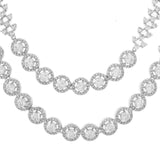 Sparkling Essential Stunning Layered American Diamond Necklace Set