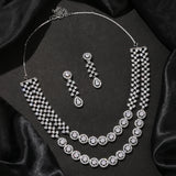 Sparkling Essential Stunning Layered American Diamond Necklace Set