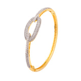 Radiant Gold-Plated American Diamond Bracelet