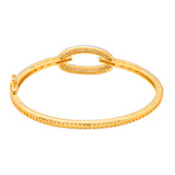 Radiant Gold-Plated American Diamond Bracelet