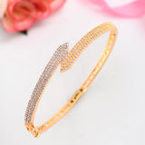 Dazzling Dual Tone American Diamond Bracelet