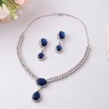 Sparkling Elegance Grace American Diamond Necklace Set