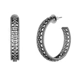 Celeste Regal American Diamond Hoop Earrings