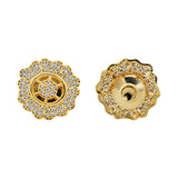 Sparkling Elegance Luminous Floral American Diamond Studs Earrings