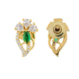 Sparkling Elegance Radiant Green American Diamond Studs Earrings