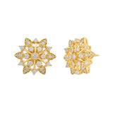 Sparkling Elegance Radiant Floral American Diamond Studs Earrings