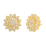 Sparkling Elegance Radiant Bloom American Diamond Studs Earrings