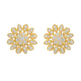 Sparkling Elegance Radiant Bloom American Diamond Studs Earrings