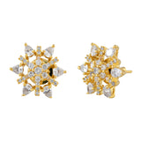 Sparkling Elegance Starburst American Diamond Studs Earrings