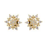 Sparkling Elegance Starburst American Diamond Studs Earrings