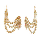 Gold Opulence Devasena Grace Earrings With Chain