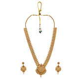 Gold Opulence Surya Varnam Temple Necklace Set