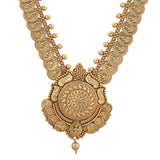 Gold Opulence Surya Varnam Temple Necklace Set