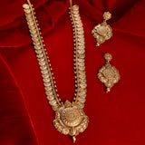 Gold Opulence Surya Varnam Temple Necklace Set