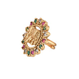 Gold Opulence Gajaveera Temple Ring