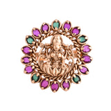 Gold Opulence Lakshmi Mudrika Temple Ring