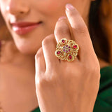 Gold Opulence Swarnika Temple Ring