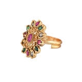 Gold Opulence Kusuma Temple Ring