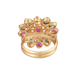 Gold Opulence Kusuma Temple Ring