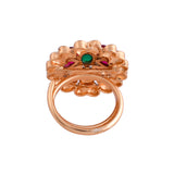 Gold Opulence Kemp Pushpa Temple Ring