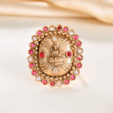 Gold Opulence Sri Mahalakshmi Mudrika Temple Ring