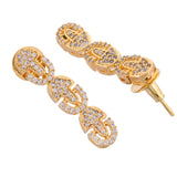 Sparkling Elegance Glamorous Golden American Diamond Necklace Set