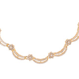 Sparkling Elegance Chic Gold-Plated American Diamond Necklace Set