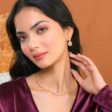 Sparkling Elegance Chic Gold-Plated American Diamond Necklace Set