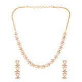 Sparkling Elegance Classic Gold-Plated American Diamond Necklace Set