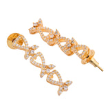 Sparkling Elegance Classic Gold-Plated American Diamond Necklace Set