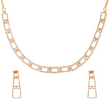 Sparkling Elegance Designer American Diamond Necklace Set